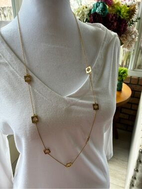 Kate Spade Gold  Spade Accent Long Necklace. New 32”